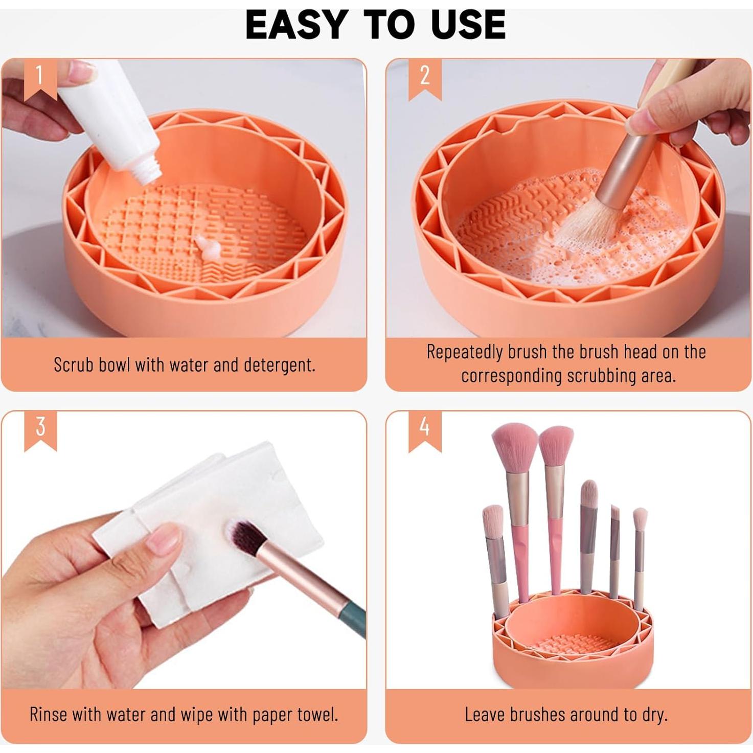 Alfombrilla Limpiadora de Brochas LELE LIFE Naranja 14x14cm