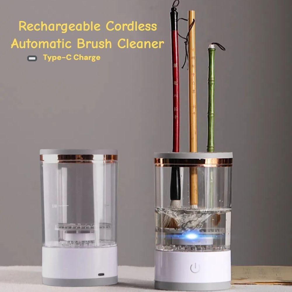 Limpiador Eléctrico de Brochas Babluble con Soporte Blanco