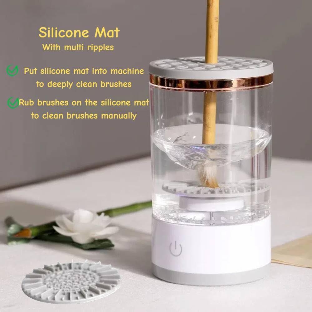 Limpiador Eléctrico de Brochas Babluble con Soporte Blanco