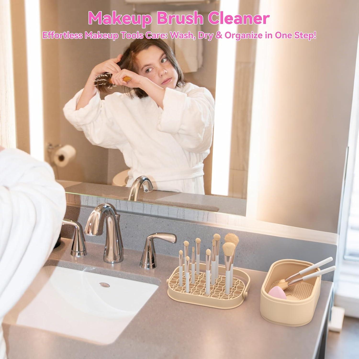 Alfombrilla Limpiadora de Brochas CLESOO 3 en 1 18.2x12.2cm