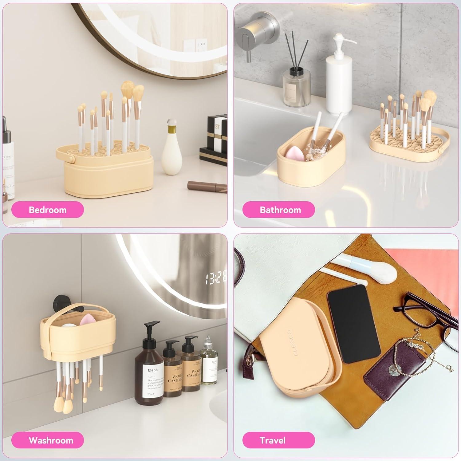 Alfombrilla Limpiadora de Brochas CLESOO 3 en 1 18.2x12.2cm