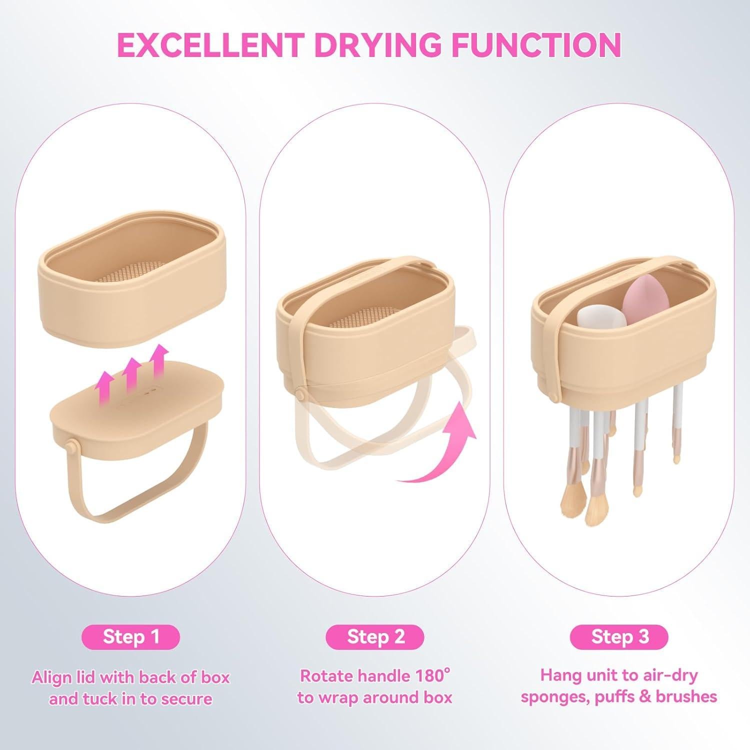 Alfombrilla Limpiadora de Brochas CLESOO 3 en 1 18.2x12.2cm