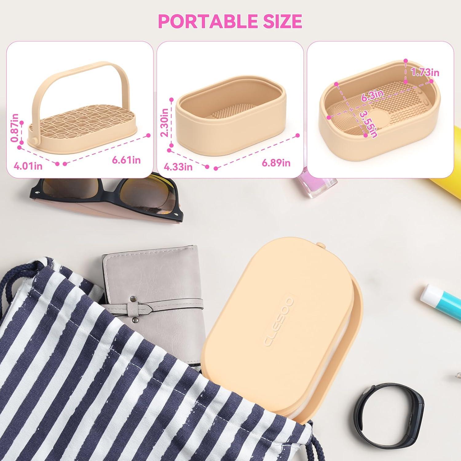 Alfombrilla Limpiadora de Brochas CLESOO 3 en 1 18.2x12.2cm