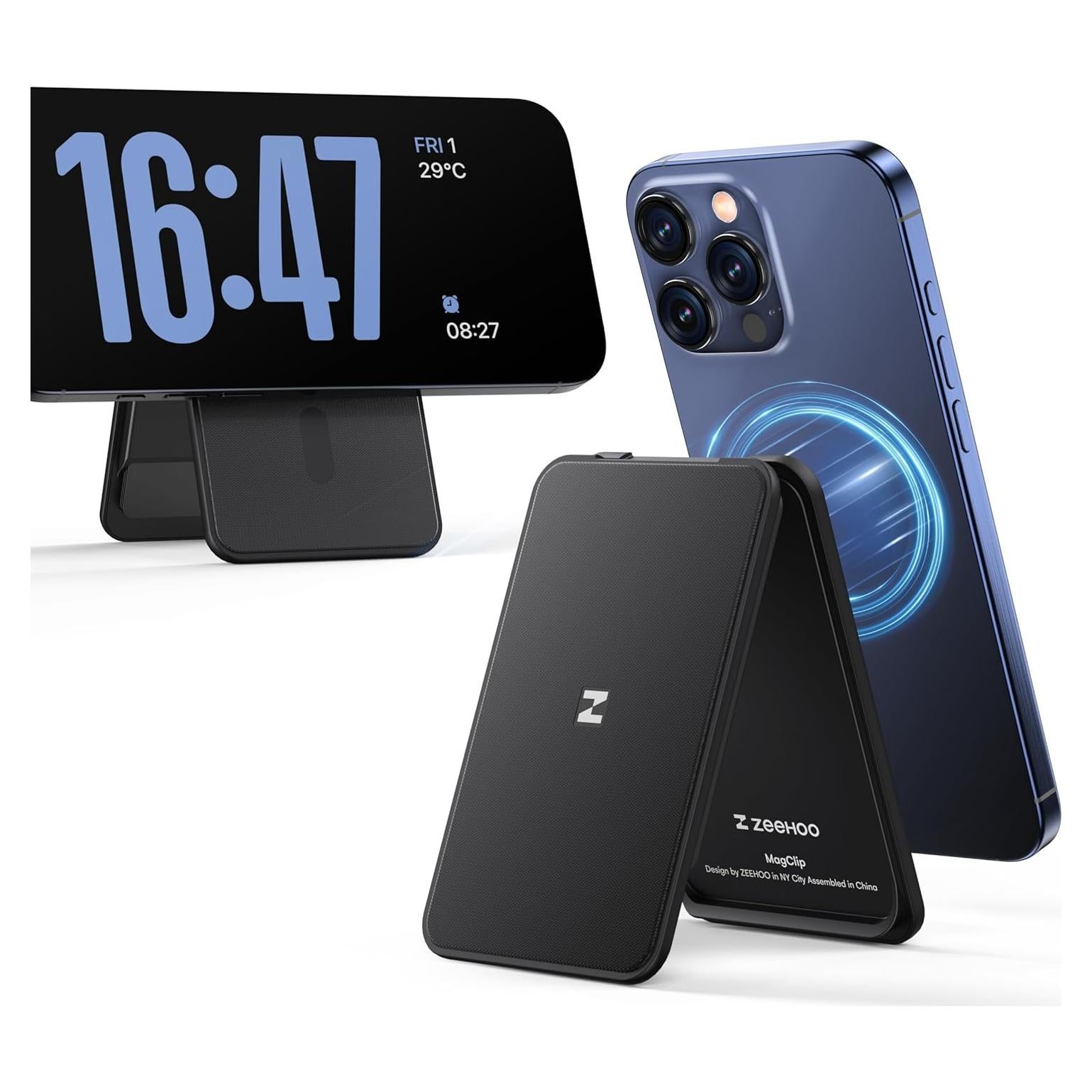 Cartera Magnética ZEEHOO para iPhone 16/15/14/13/12 - Soporte Ajustable