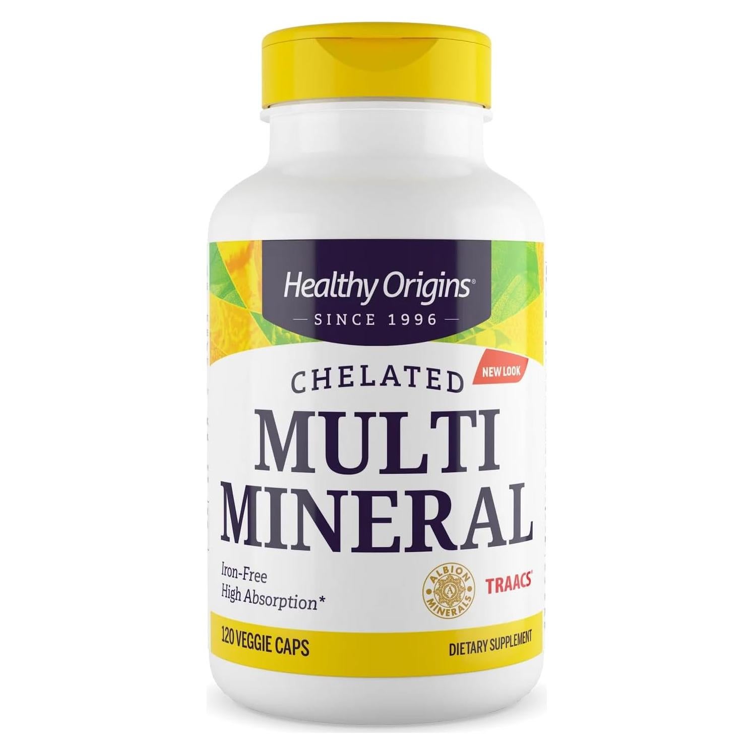 Mineral Múltiple Quelado Healthy Origins 120 Cápsulas Vegetales