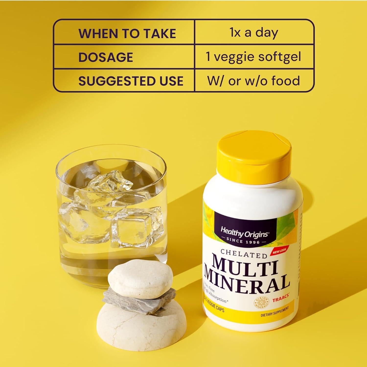 Mineral Múltiple Quelado Healthy Origins 120 Cápsulas Vegetales