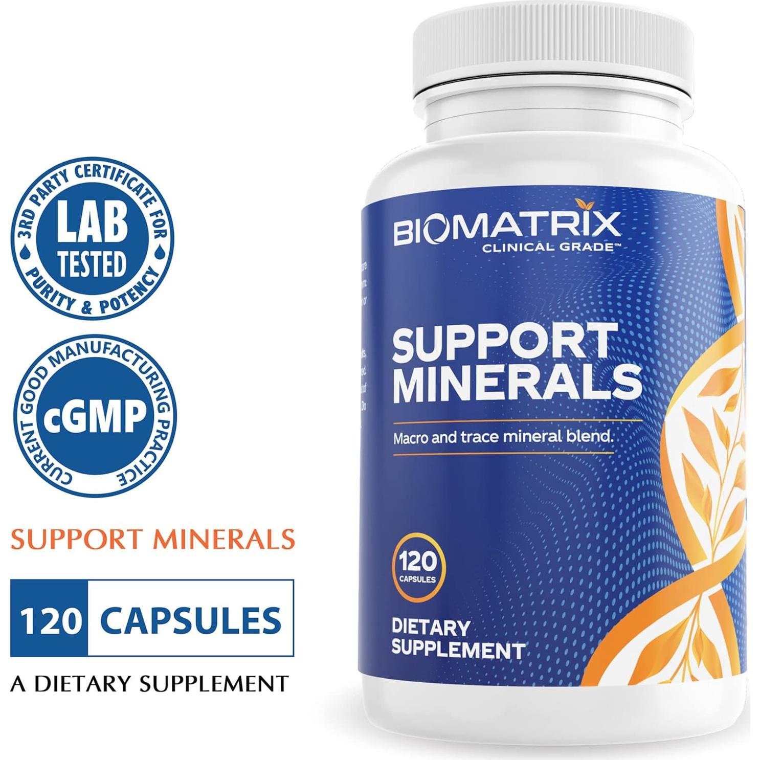 Suplemento Mineral BioMatrix Sin Hierro 30 Cápsulas Vegetales