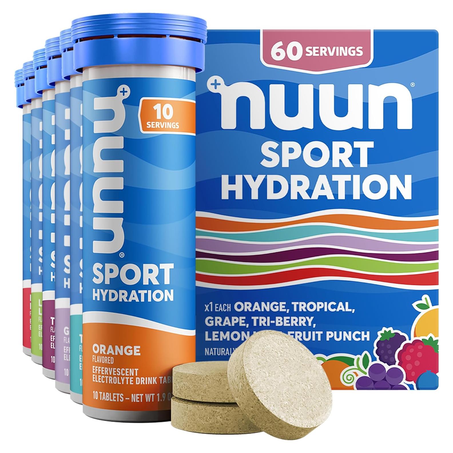 Tabletas de Electrolitos Nuun Sport - 60 Porciones, Sabores Mixtos