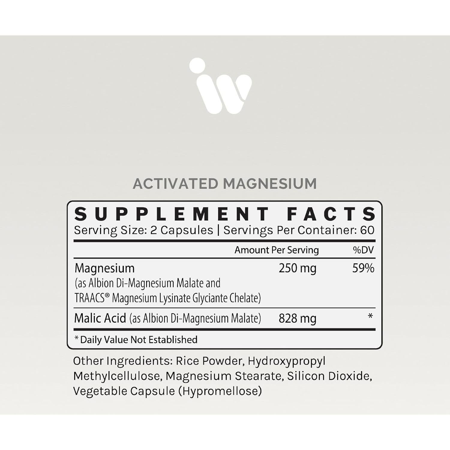 Suplemento de Magnesio Activado InfiniWell 120 Cápsulas