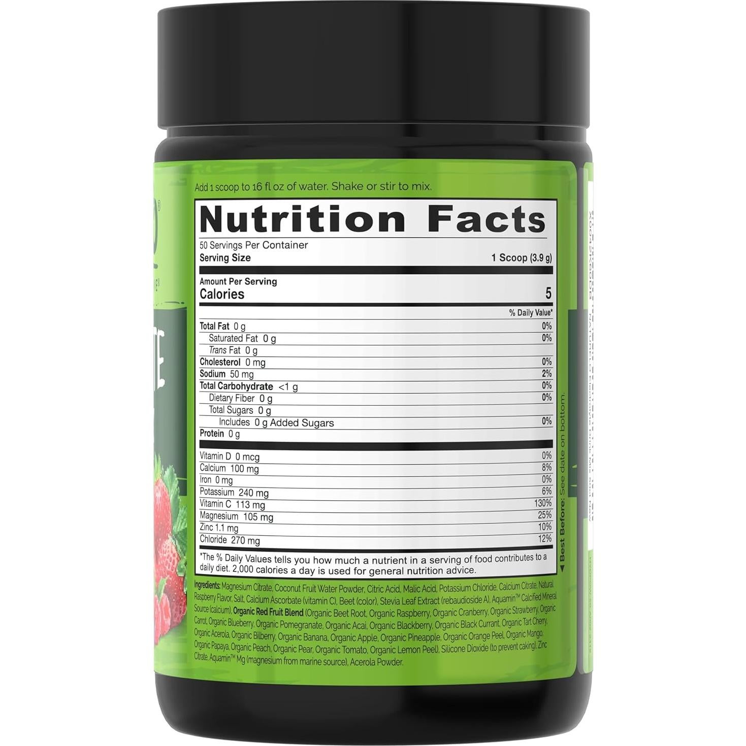 Polvo de Electrolitos NATURELO 50 Porciones Sabor Bayas