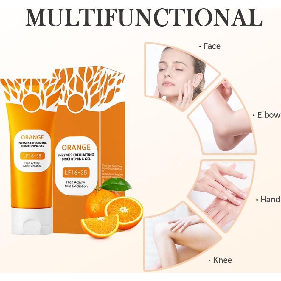 Gel Exfoliante de Naranja Lagwry 104.9 ml Hidratante Facial y Corporal