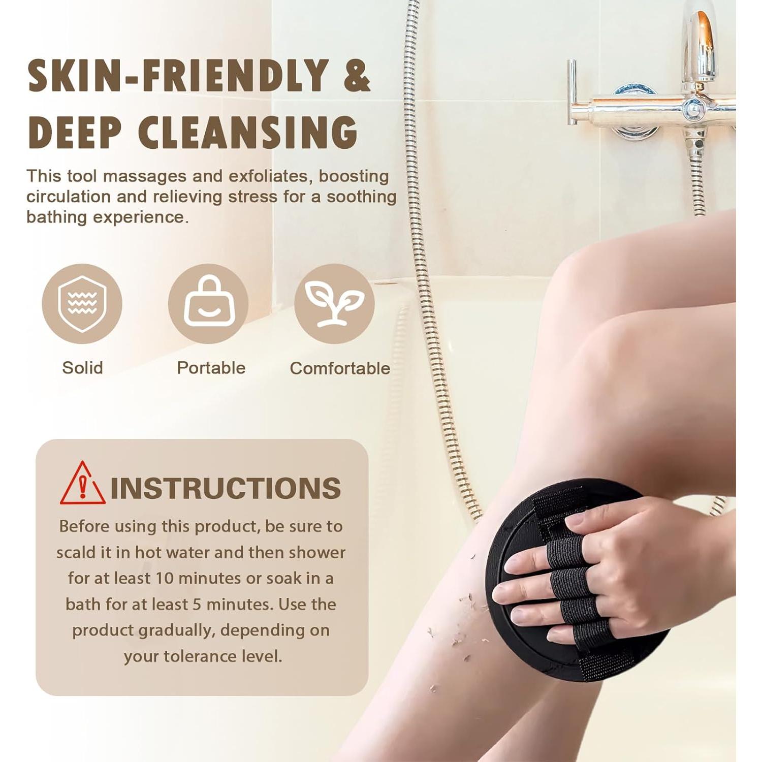 Exfoliante Corporal de Silicona Wshxjzyay 4 en 1 para Ducha