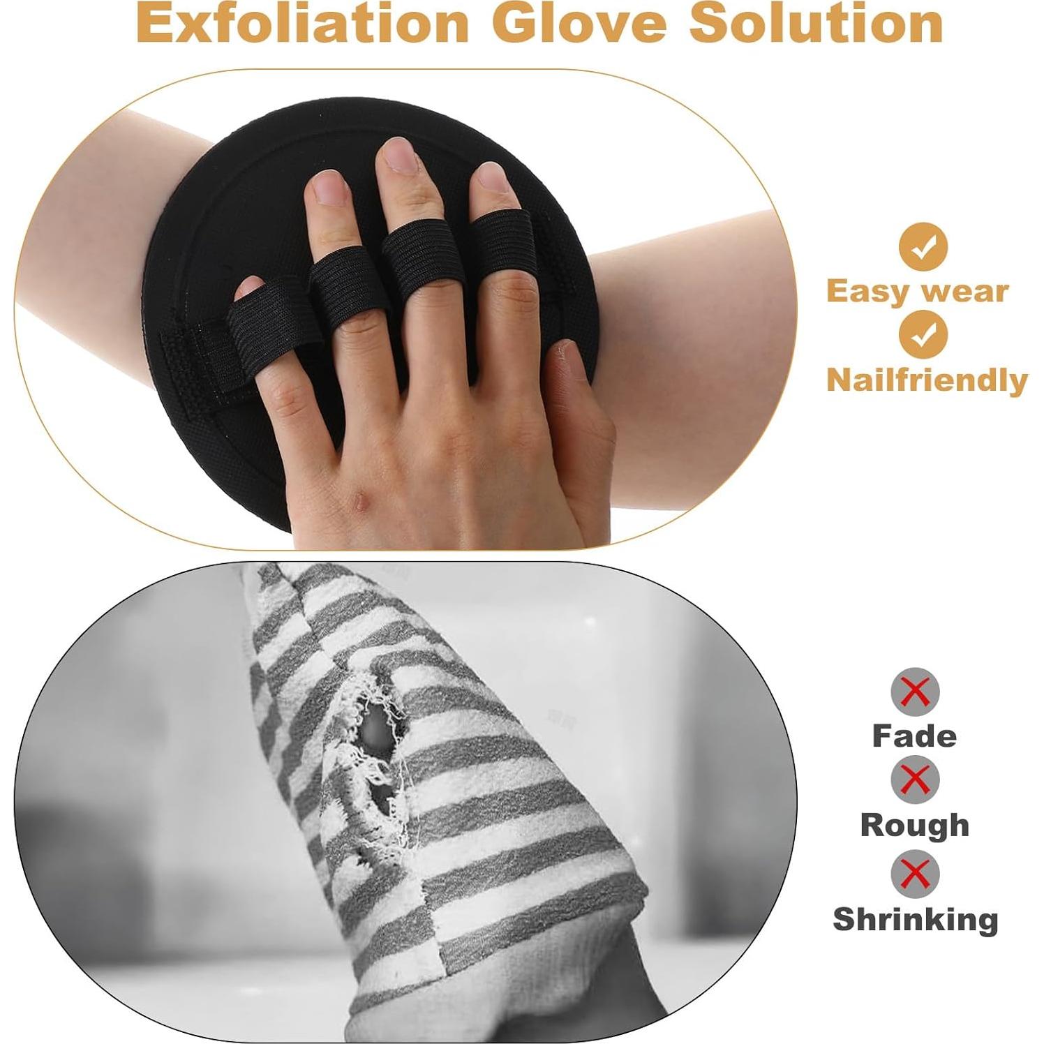 Herramienta Exfoliante Corporal Guduling - 4 Piezas, Negro