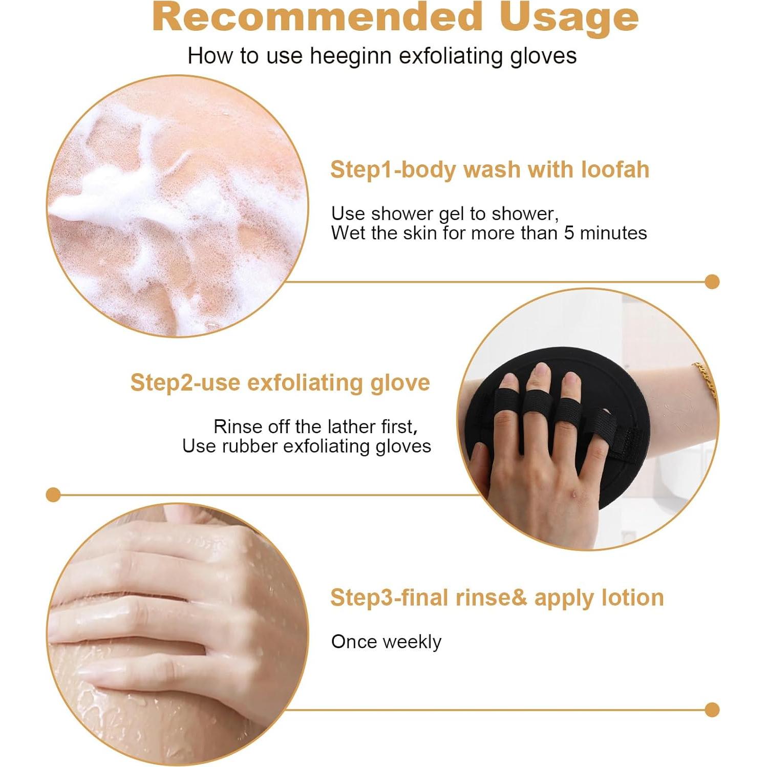 Herramienta Exfoliante Corporal Guduling - 4 Piezas, Negro