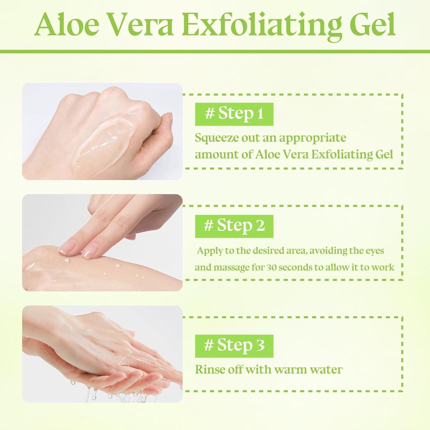 Gel Exfoliante Suave Fusang 3PCS Hidratante para Cara y Cuerpo