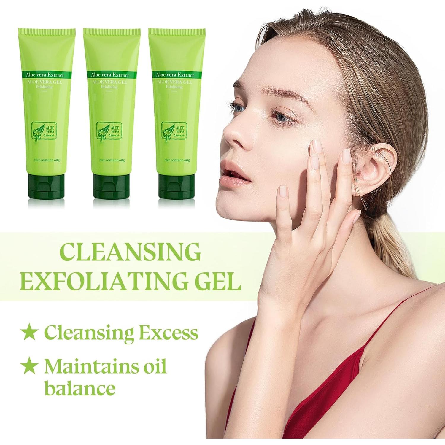 Gel Exfoliante Suave Fusang 3PCS Hidratante para Cara y Cuerpo