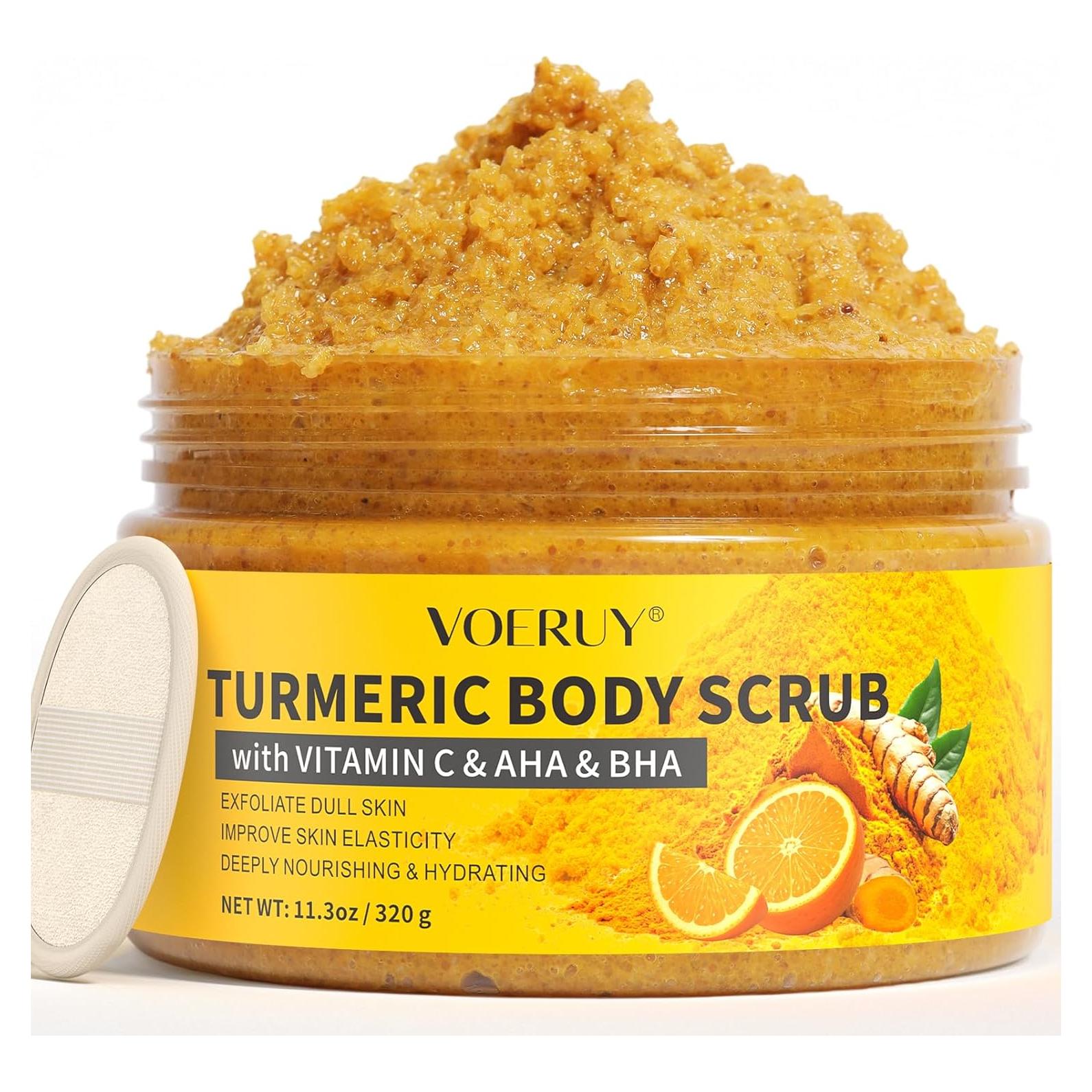 Exfoliante Corporal VOERUY de Cúrcuma con AHA y BHA - 320g