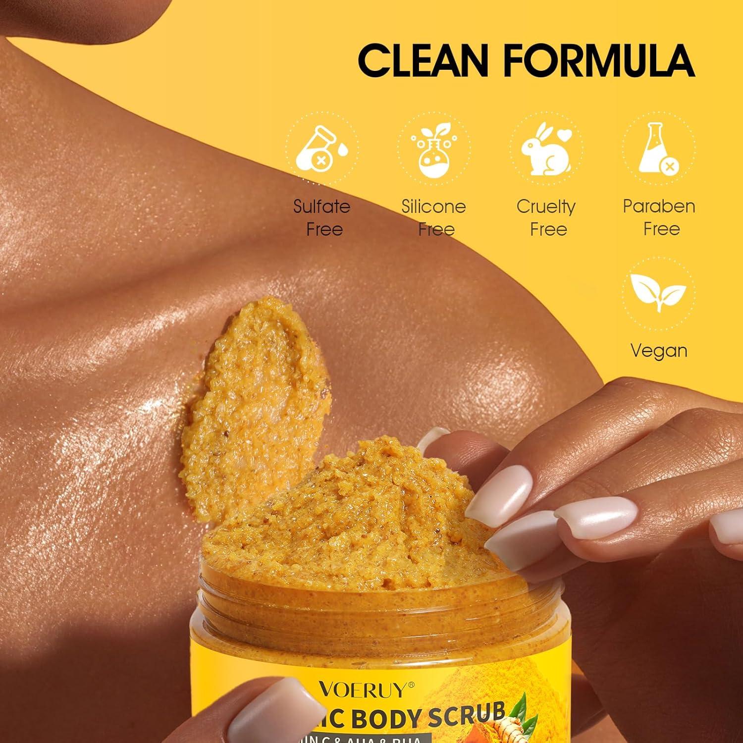 Exfoliante Corporal VOERUY de Cúrcuma con AHA y BHA - 320g