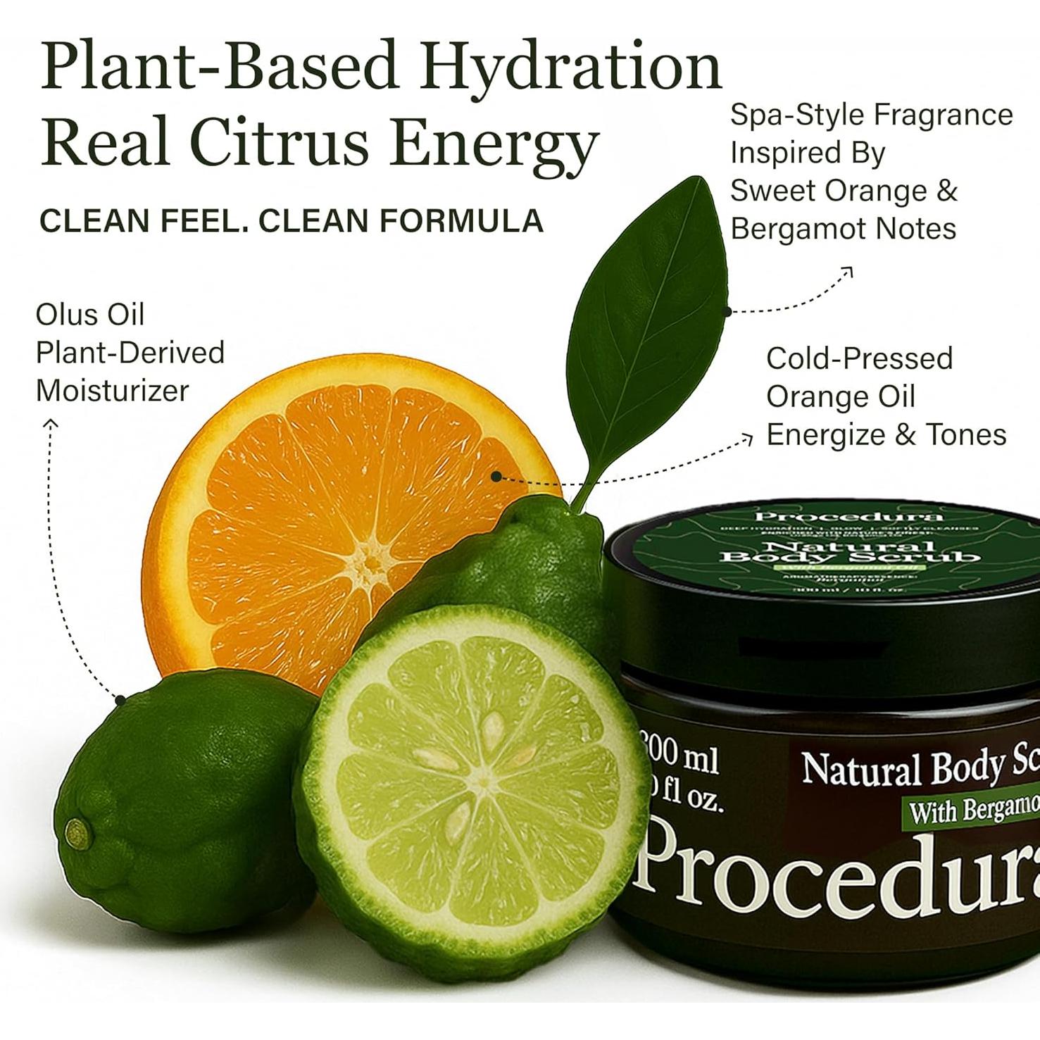 Exfoliante Corporal Natural Procedura 295 ml - Sal y Cítricos