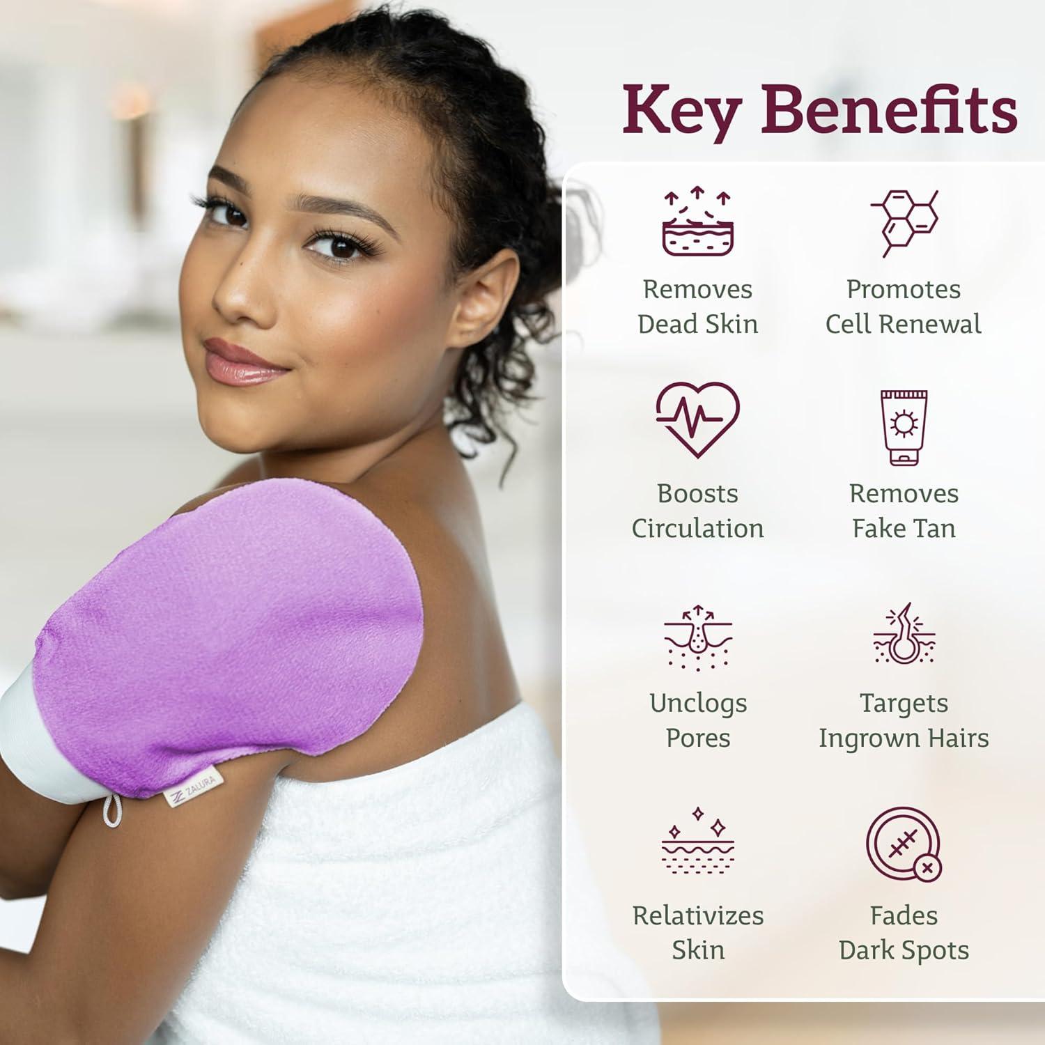 Guante Exfoliante Zalura 100% Viscosa - Exfoliador Corporal