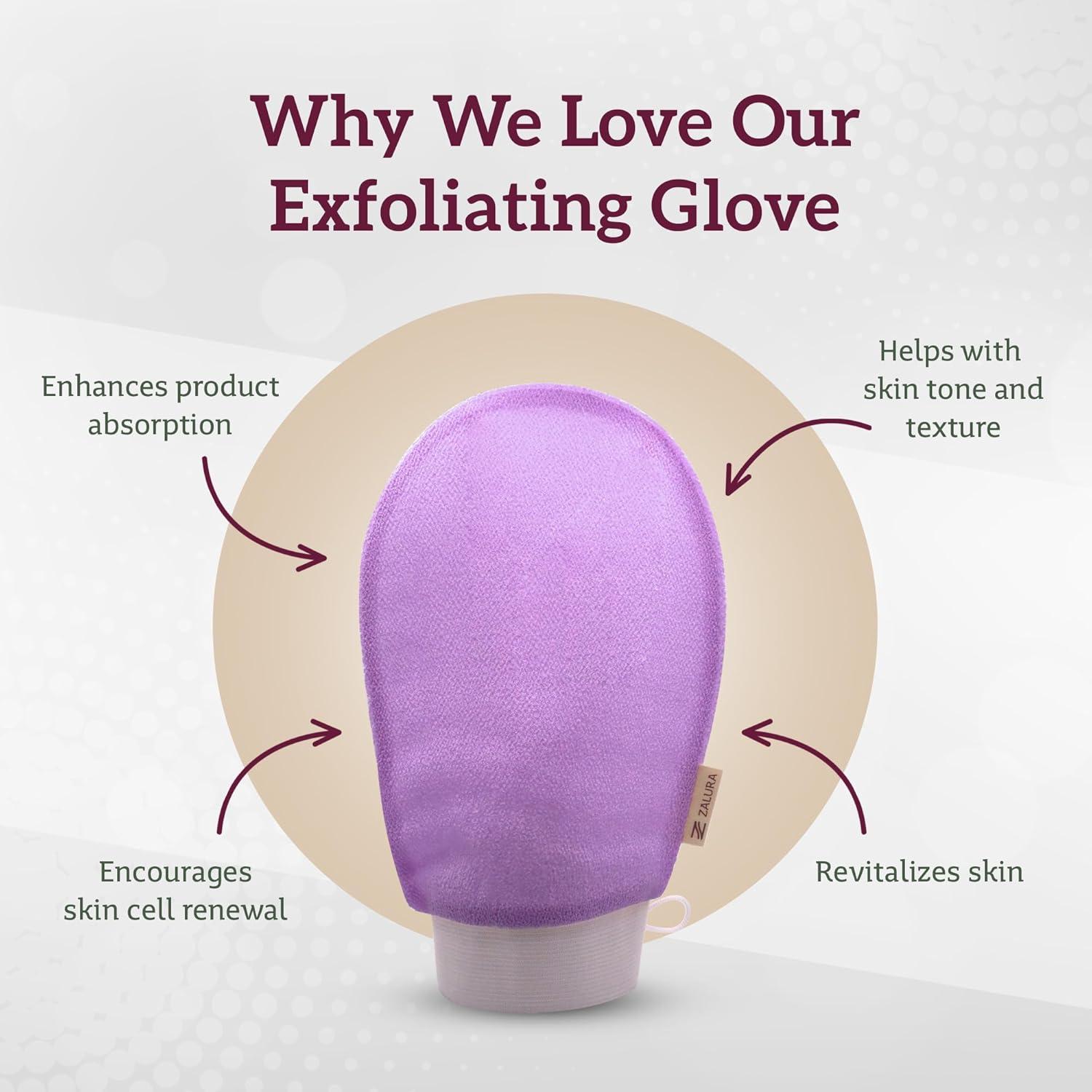 Guante Exfoliante Zalura 100% Viscosa - Exfoliador Corporal