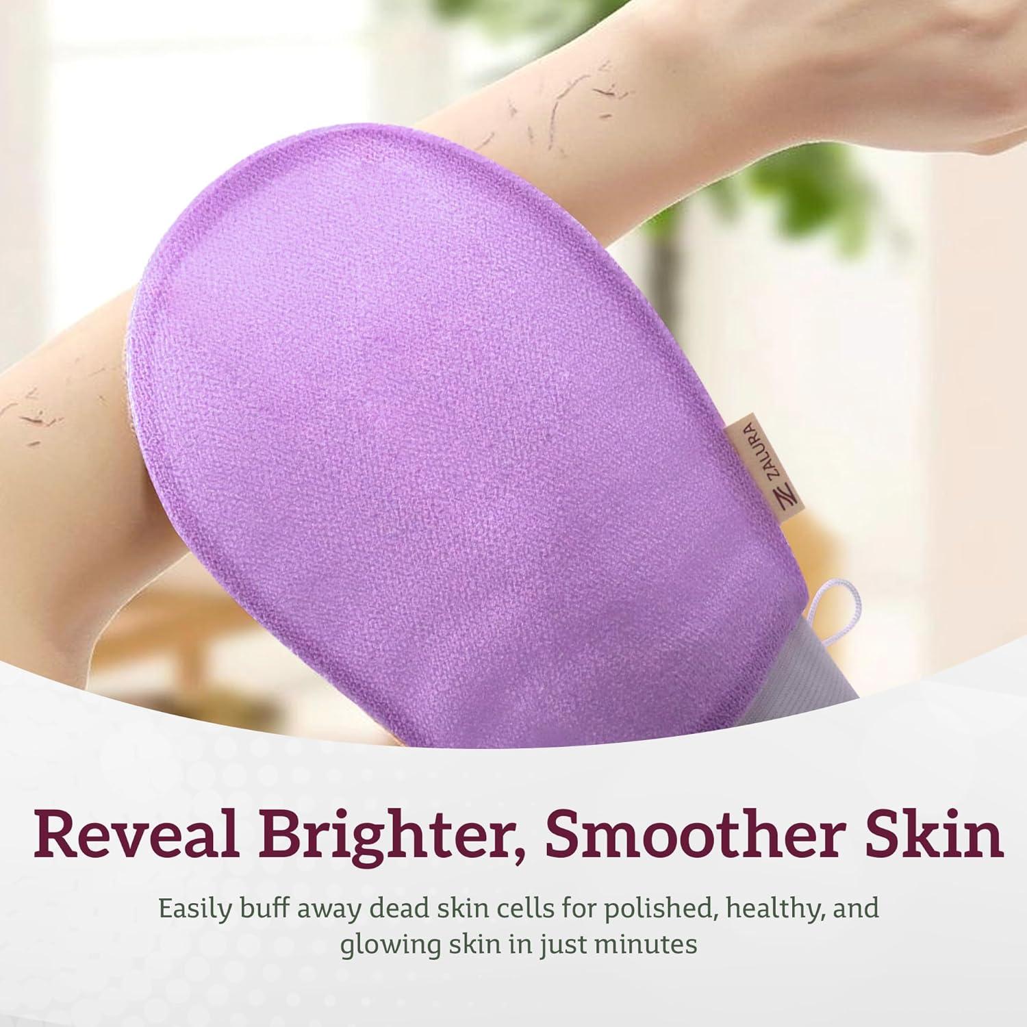 Guante Exfoliante Zalura 100% Viscosa - Exfoliador Corporal