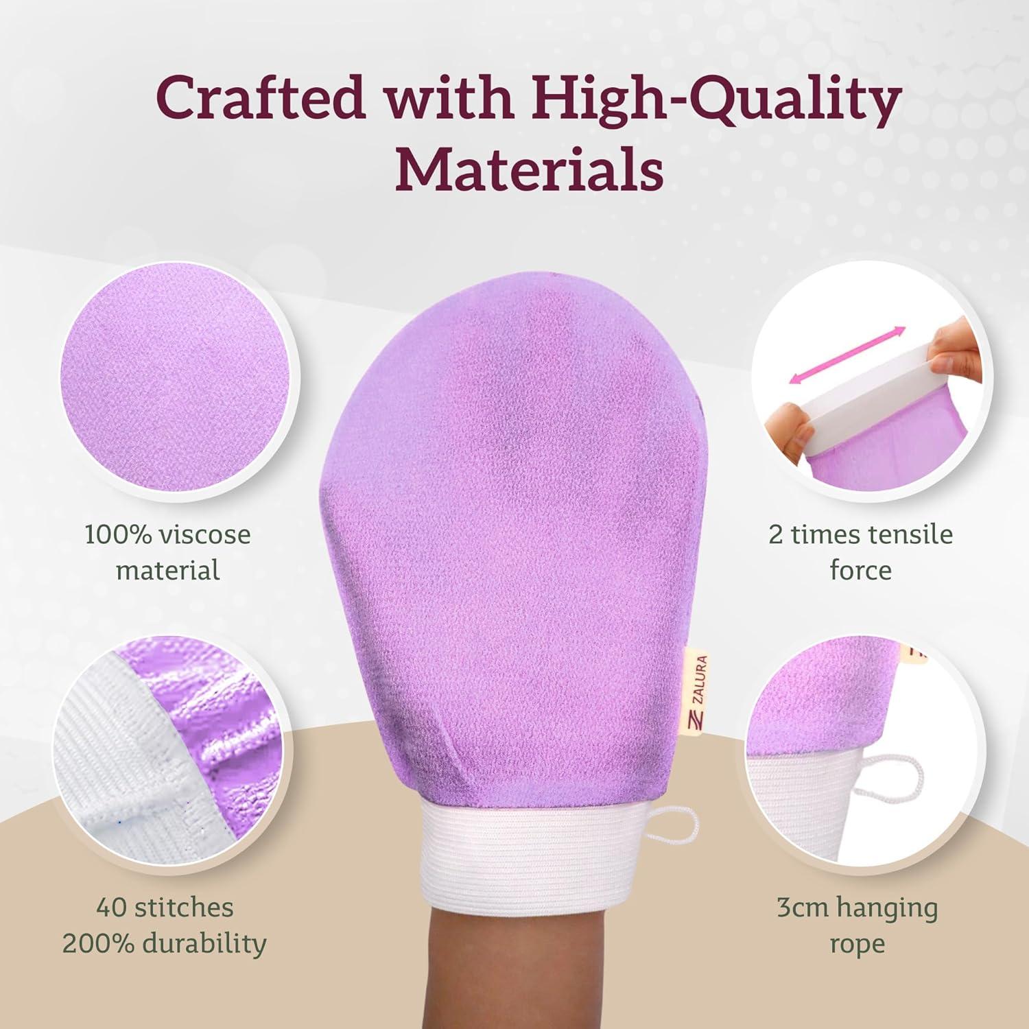 Guante Exfoliante Zalura 100% Viscosa - Exfoliador Corporal