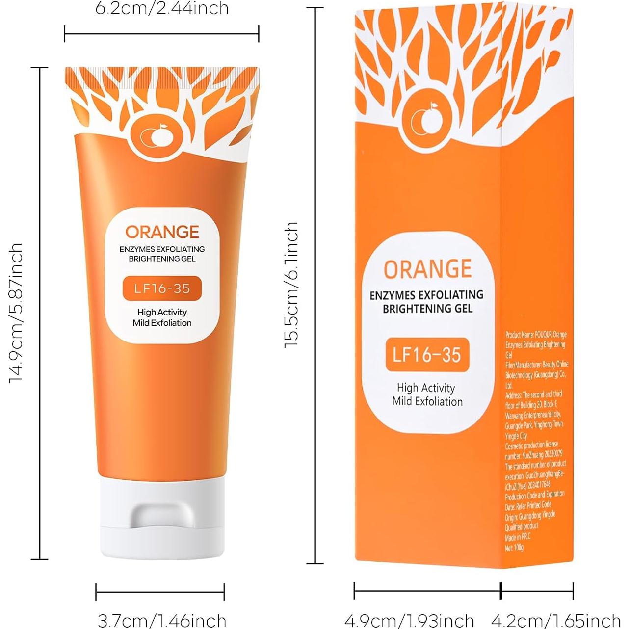 Gel Exfoliante de Naranja FREEORR 50g - Hidratante y Suave