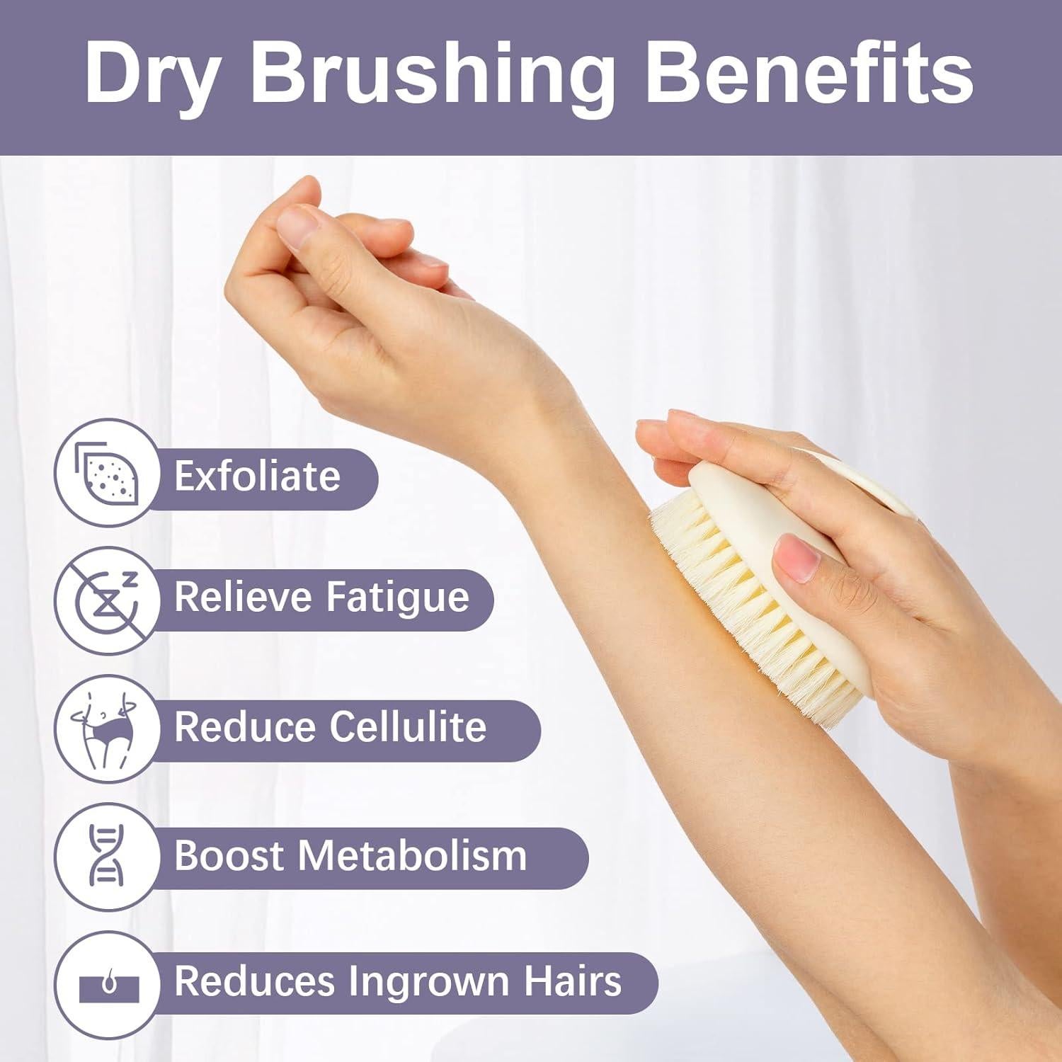 Cepillo Exfoliante Corporal Antideslizante VANZAVANZU 9.4cm