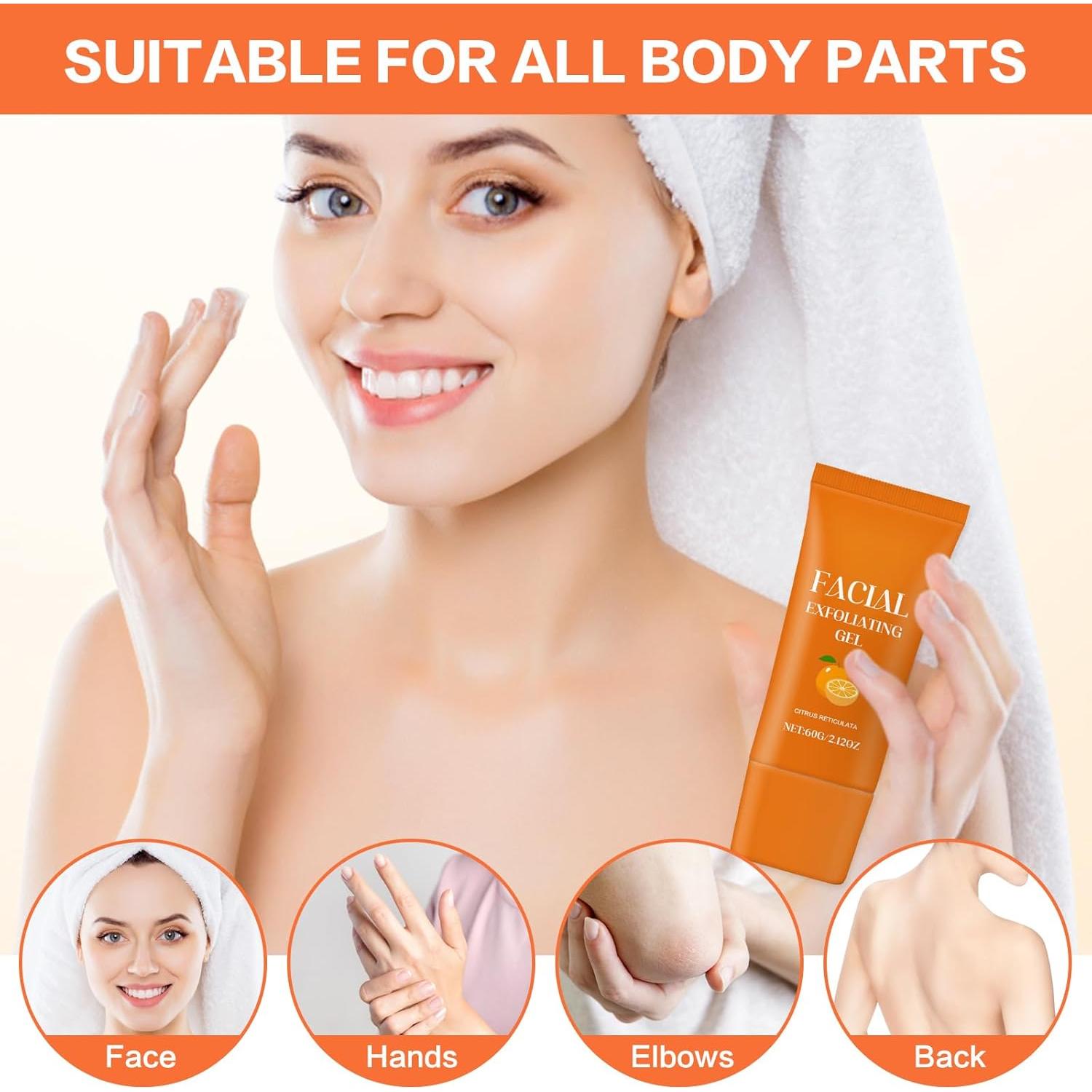 Gel Exfoliante Facial y Corporal Jwtolp 60g Naranja Hidratante