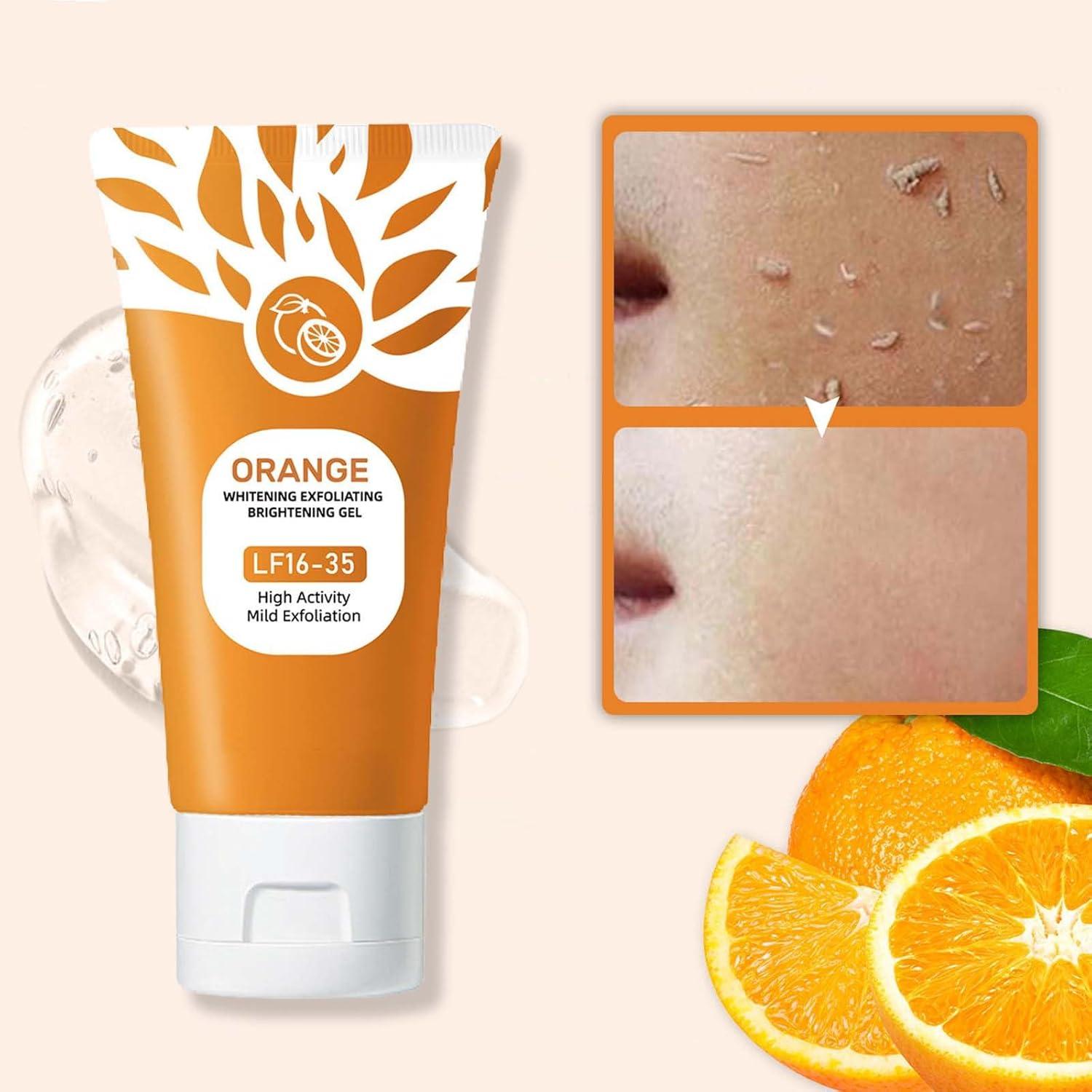 Gel Exfoliante de Enzimas de Naranja Sheghy 48g - Hidratante Facial y Corporal