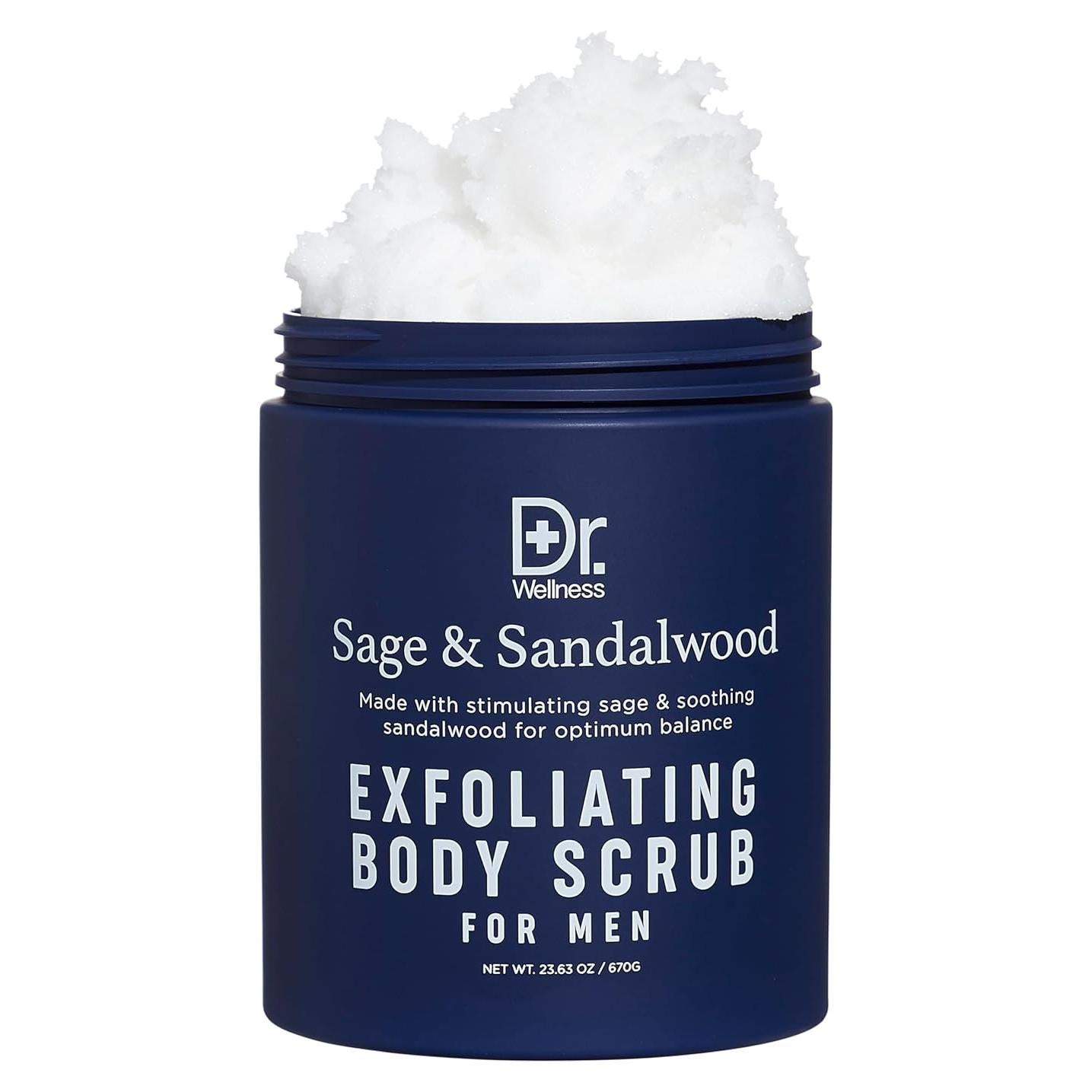 Exfoliante Corporal Dr. Wellness para Hombres 650 g - Salvia y Sándalo