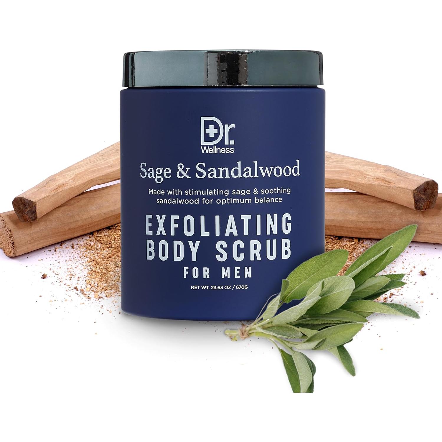 Exfoliante Corporal Dr. Wellness para Hombres 650 g - Salvia y Sándalo