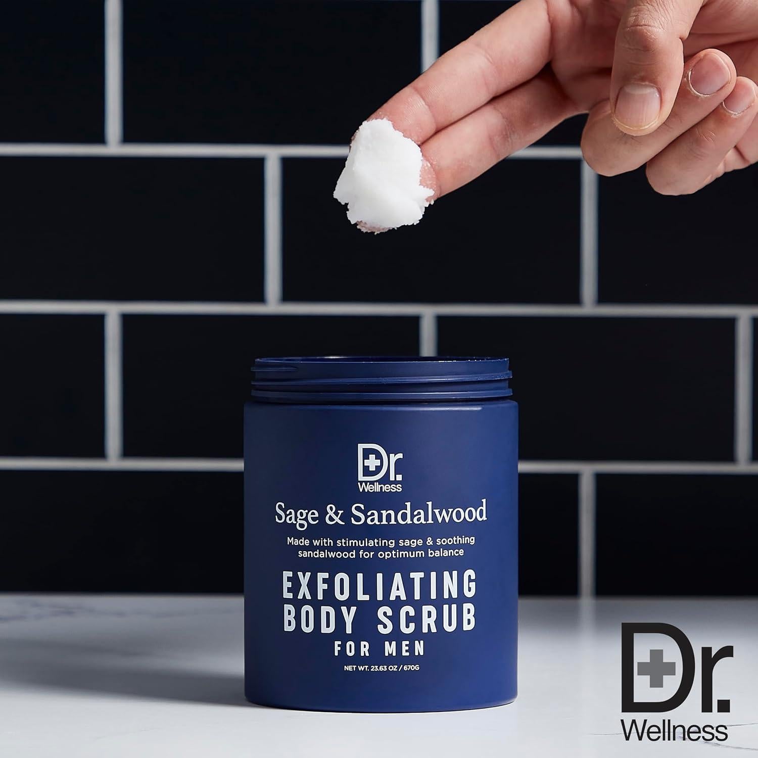 Exfoliante Corporal Dr. Wellness para Hombres 650 g - Salvia y Sándalo