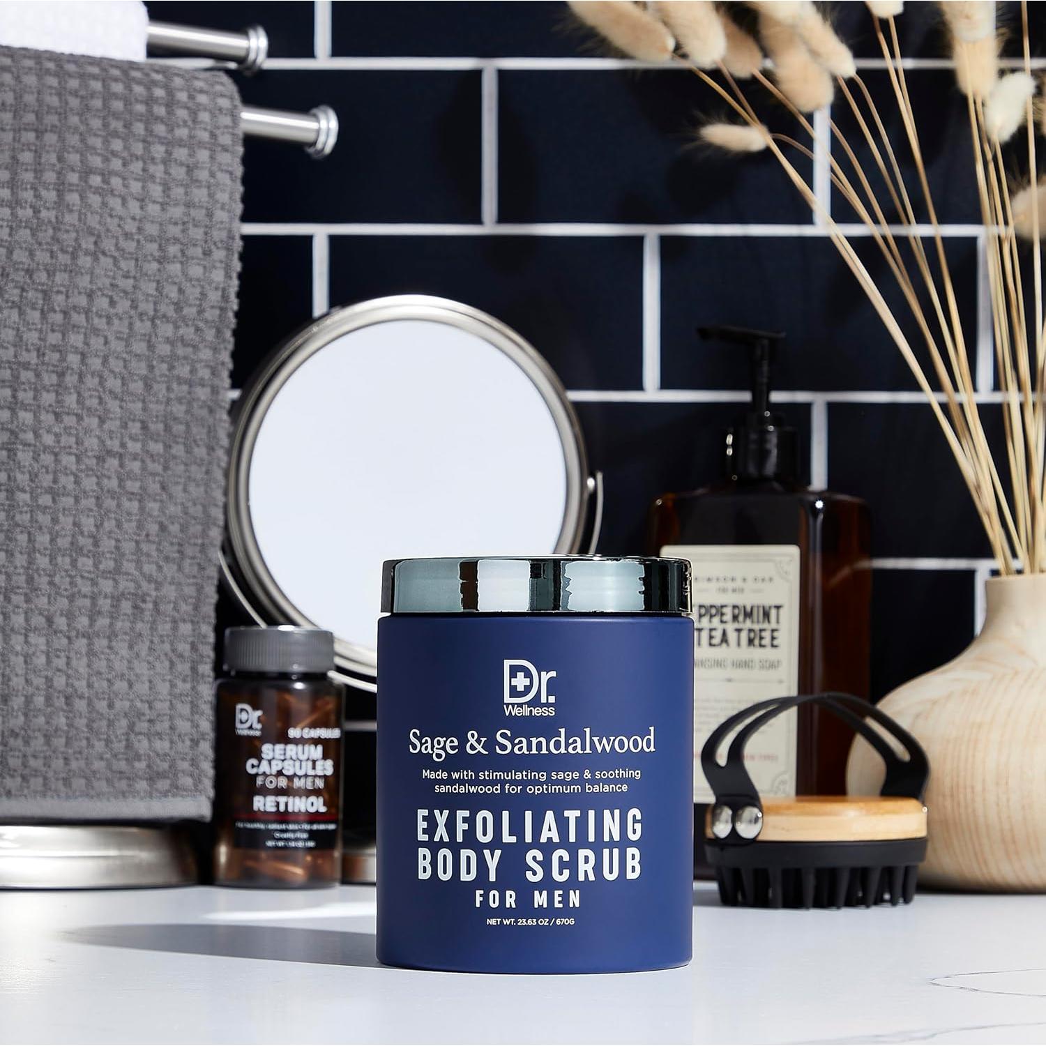 Exfoliante Corporal Dr. Wellness para Hombres 650 g - Salvia y Sándalo