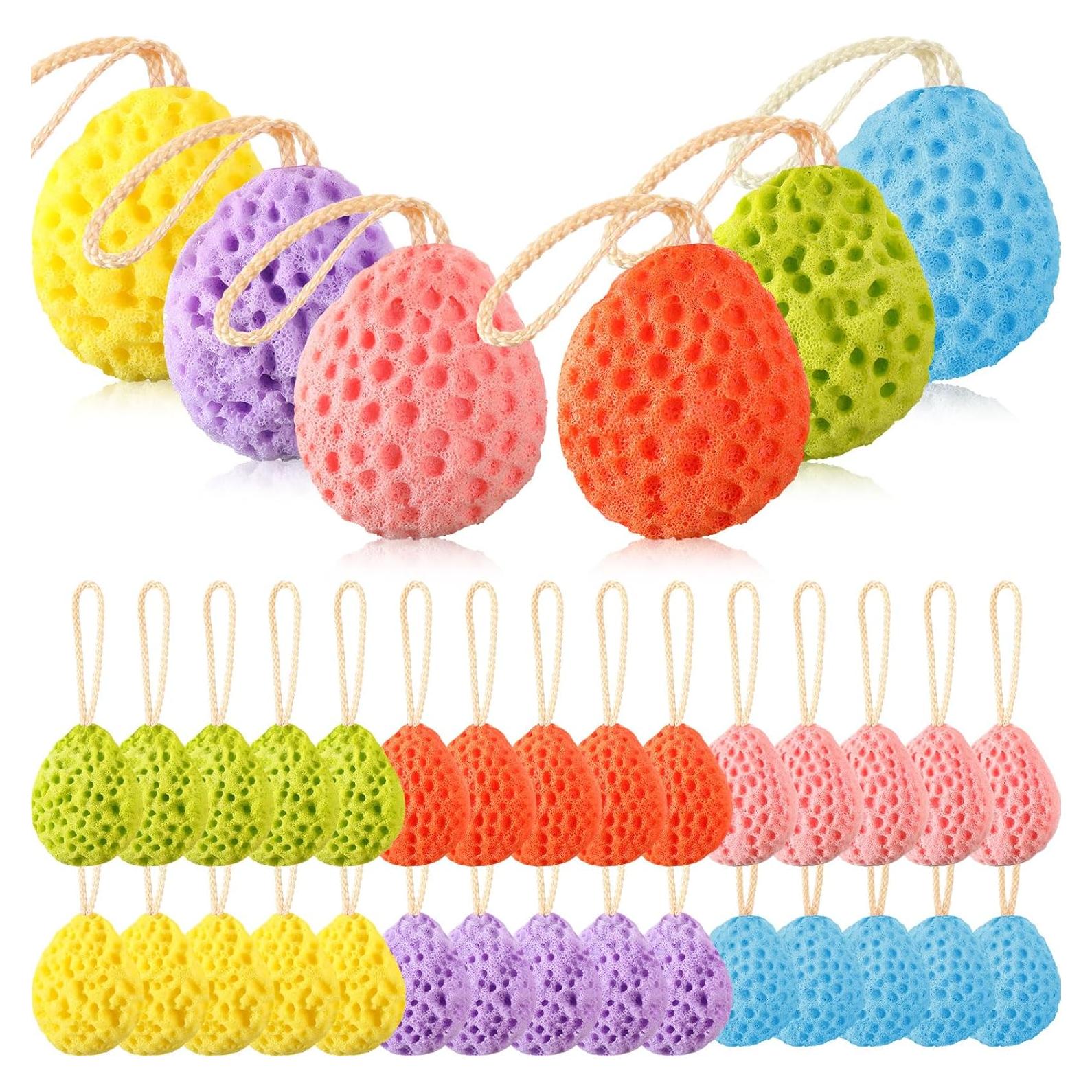 36 Esponjas de Baño Exfoliantes Loofah Multicolor FoldTier