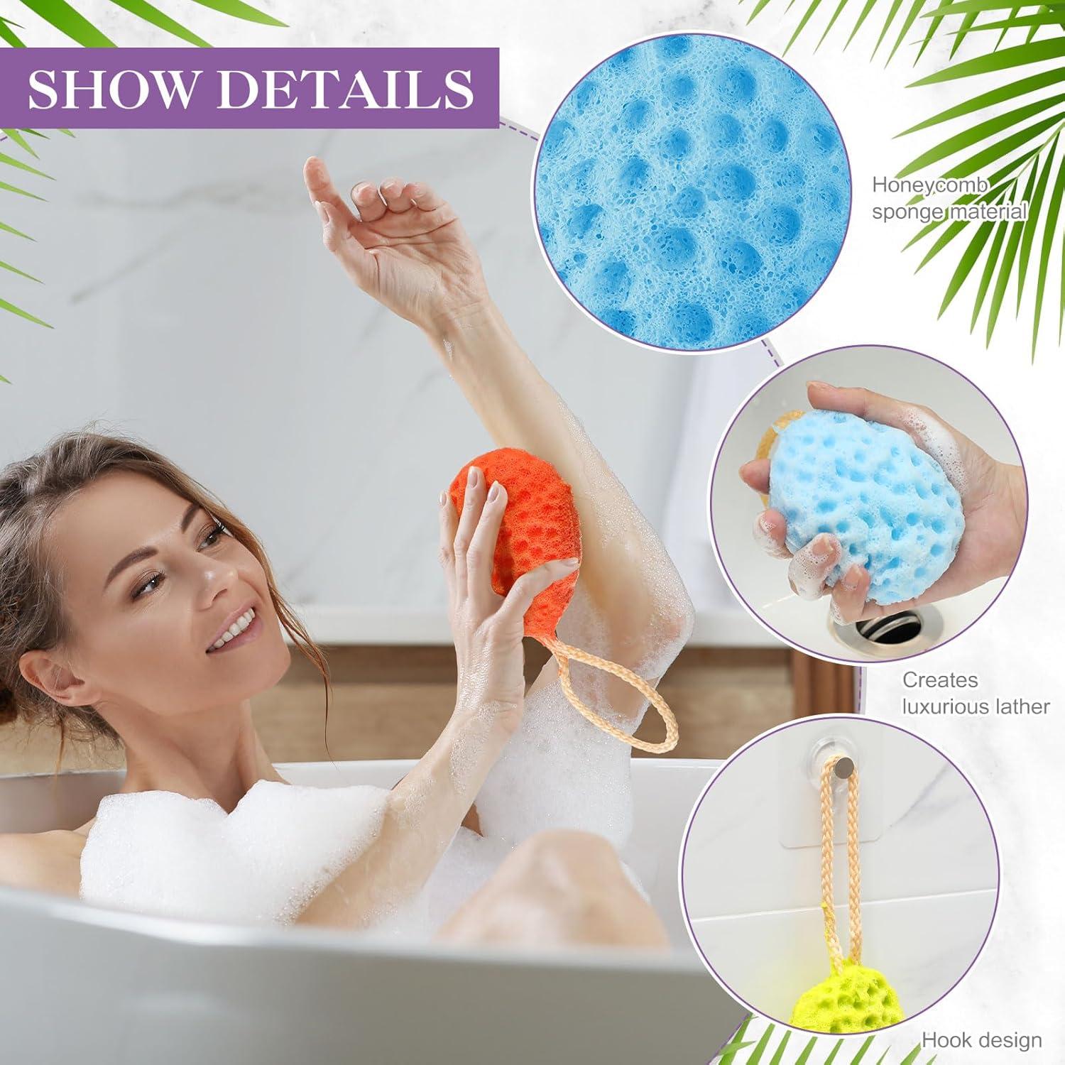 36 Esponjas de Baño Exfoliantes Loofah Multicolor FoldTier