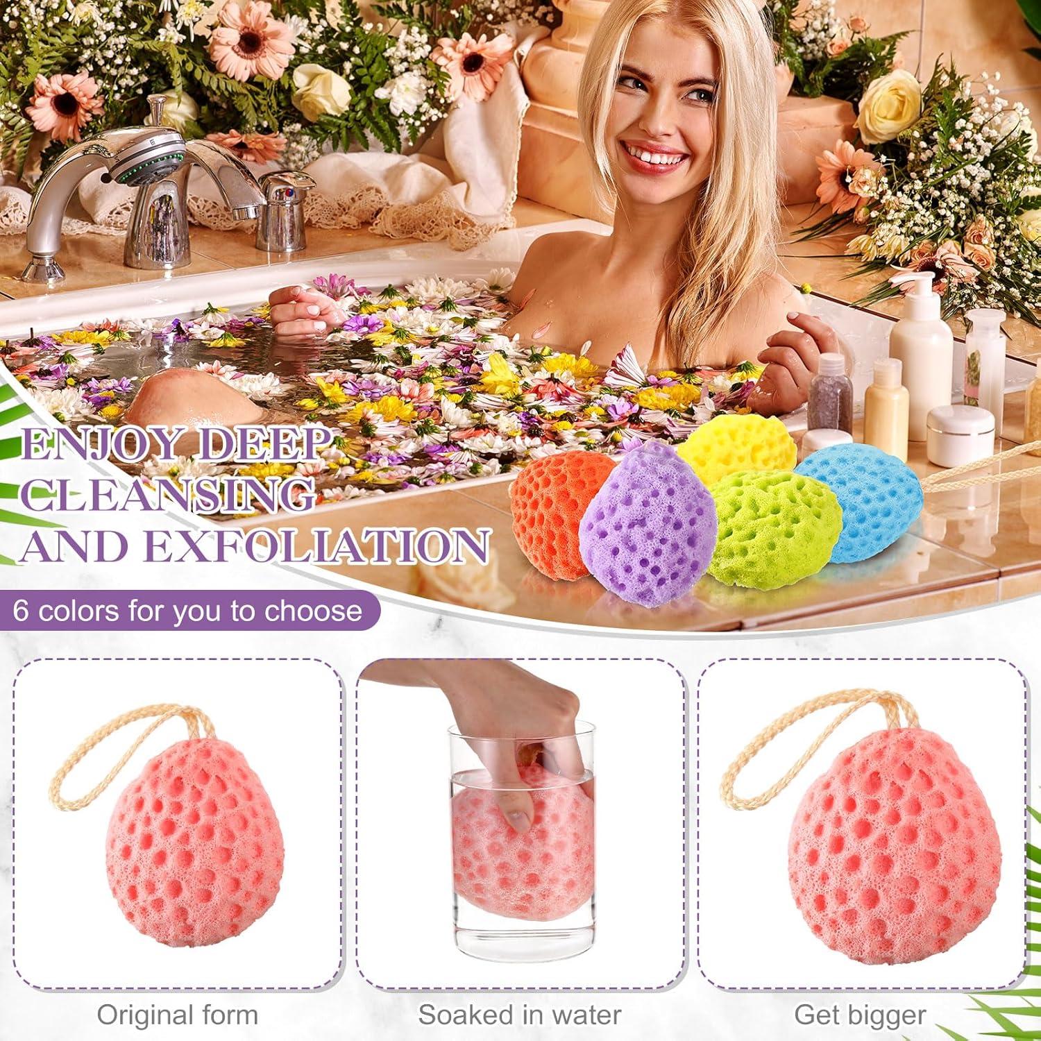 36 Esponjas de Baño Exfoliantes Loofah Multicolor FoldTier