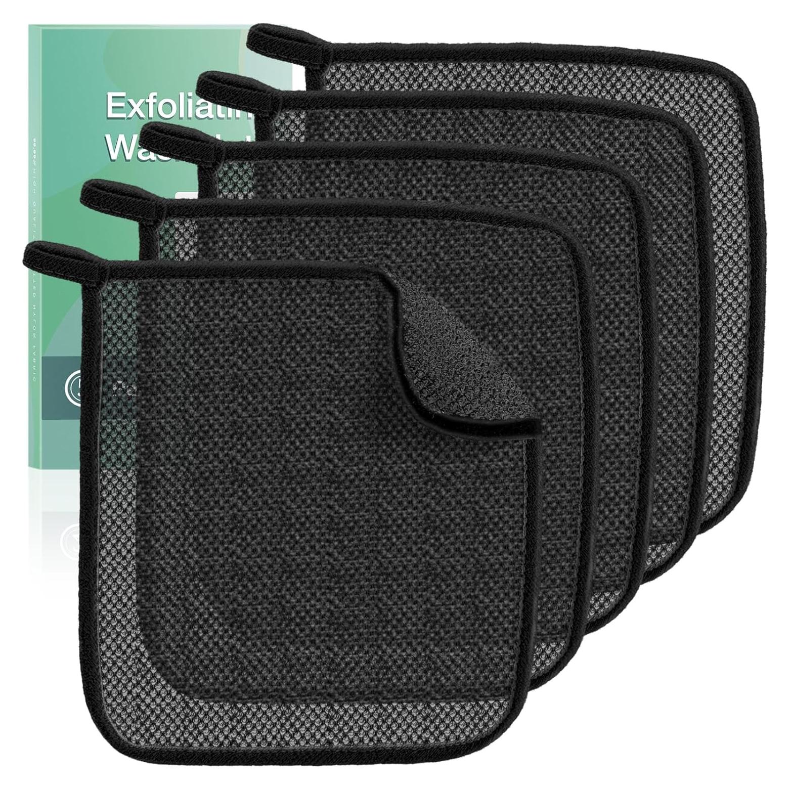 Juego de 5 Paños Exfoliantes SpiralScgv para Cara y Cuerpo