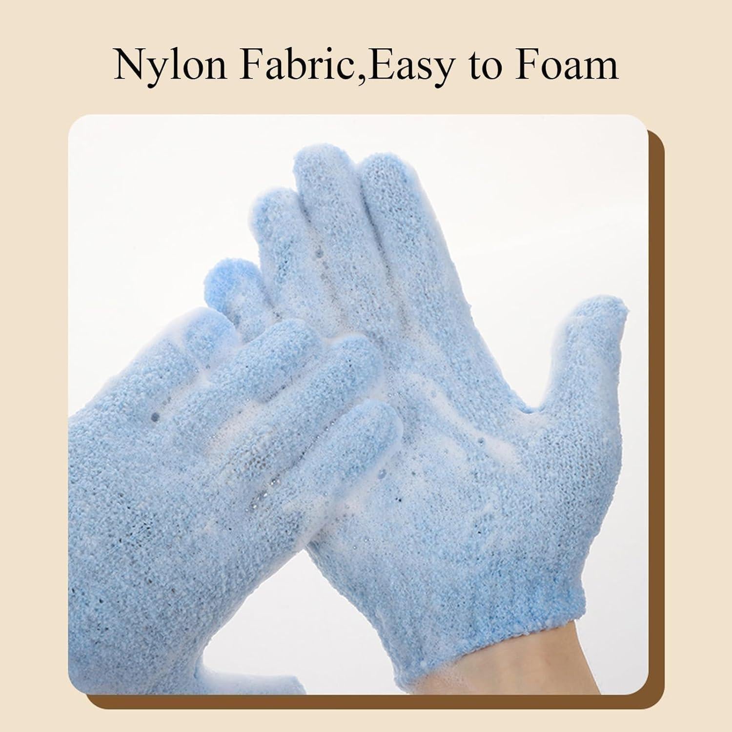 Guantes Exfoliantes de Baño MOLOPPO 2 PCS Rosa Rojo