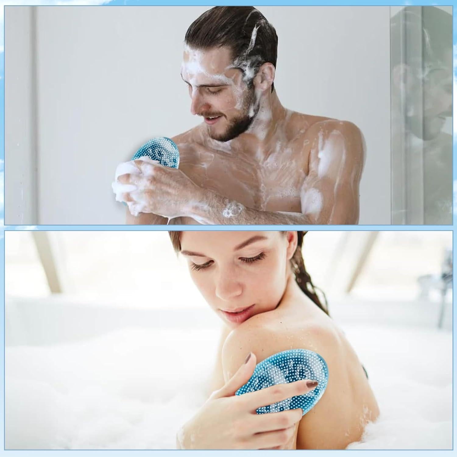 Cepillo de Cuerpo de Silicona iDTogAoE 3PCS Exfoliante y Masaje