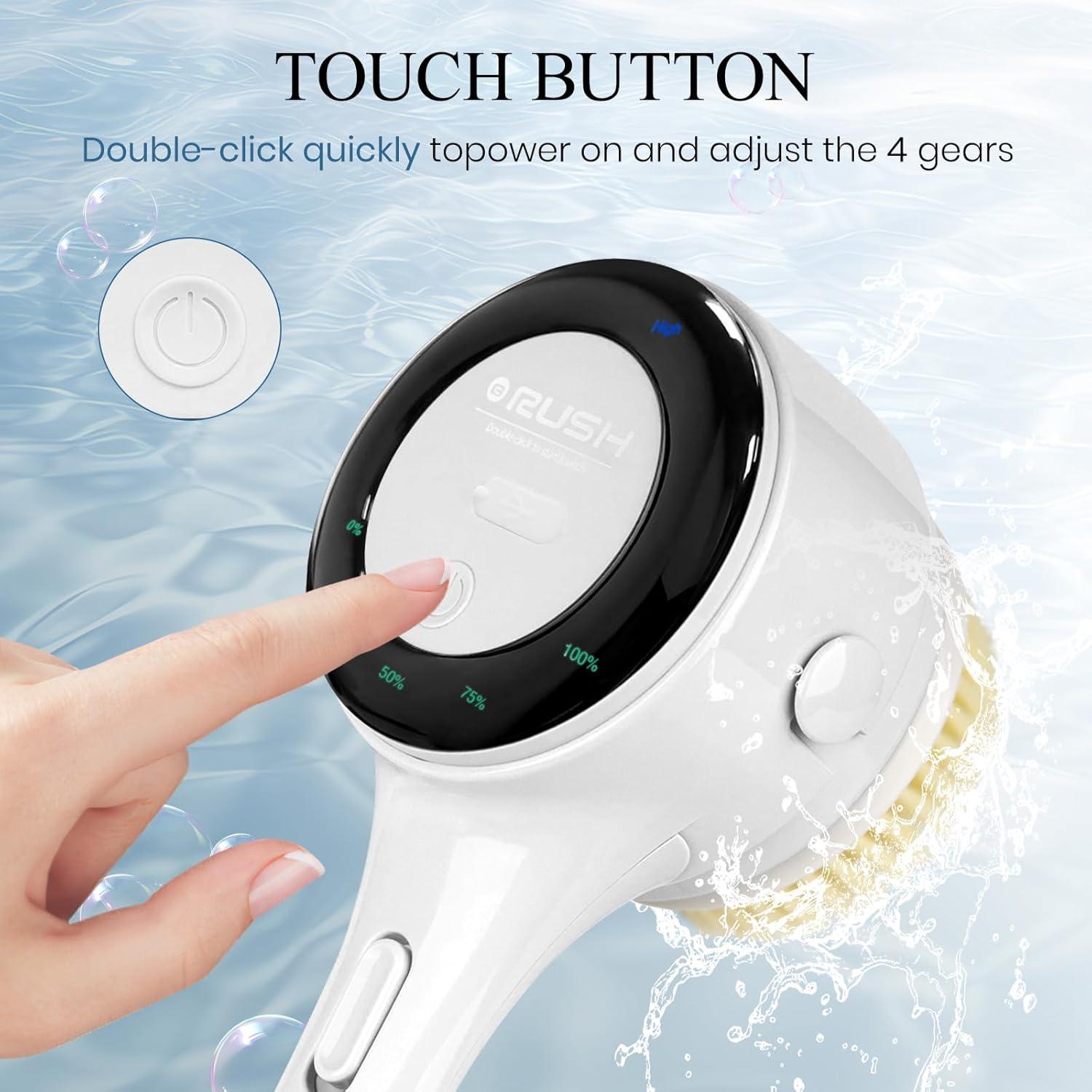 Cepillo Corporal Eléctrico Exfoliante Keledz Blanco 4 Velocidades