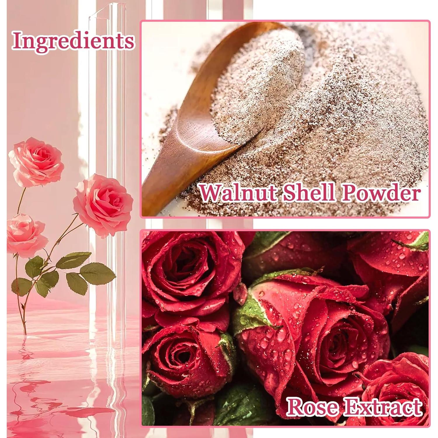 Exfoliante Corporal de Rosa XMXueMei 350 g Hidratante y Suave