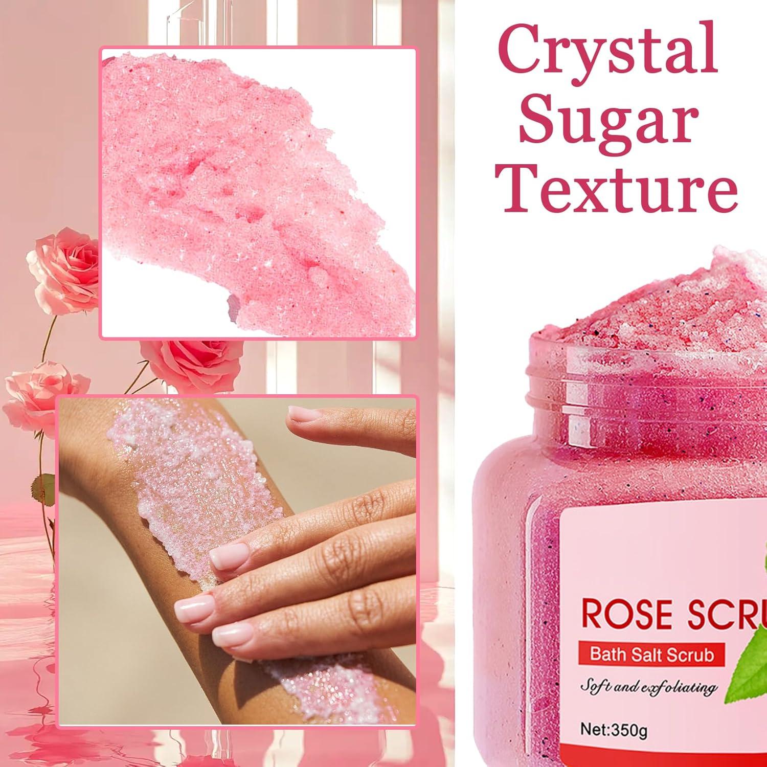 Exfoliante Corporal de Rosa XMXueMei 350 g Hidratante y Suave