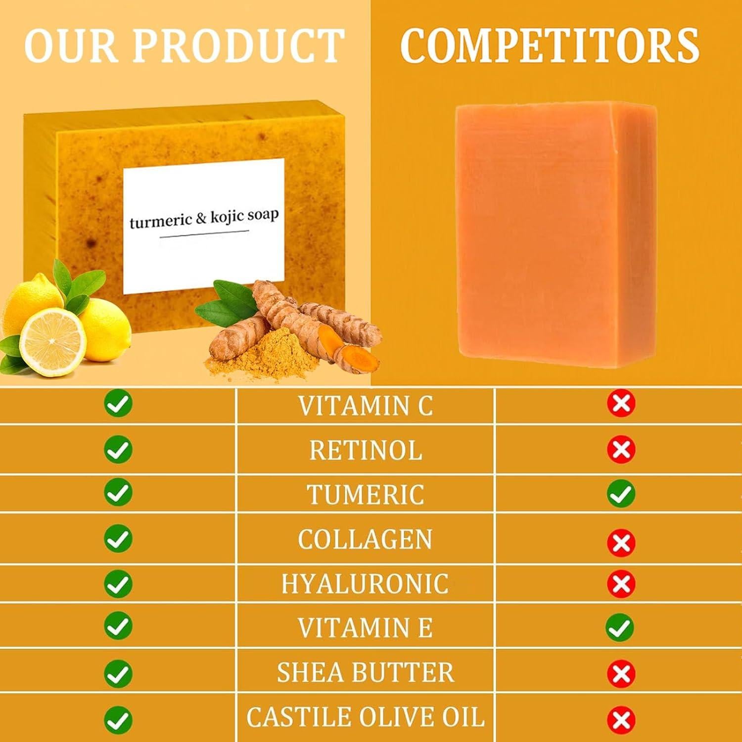 Jabón Natural de Limón y Cúrcuma Kojic Halpilt 180g