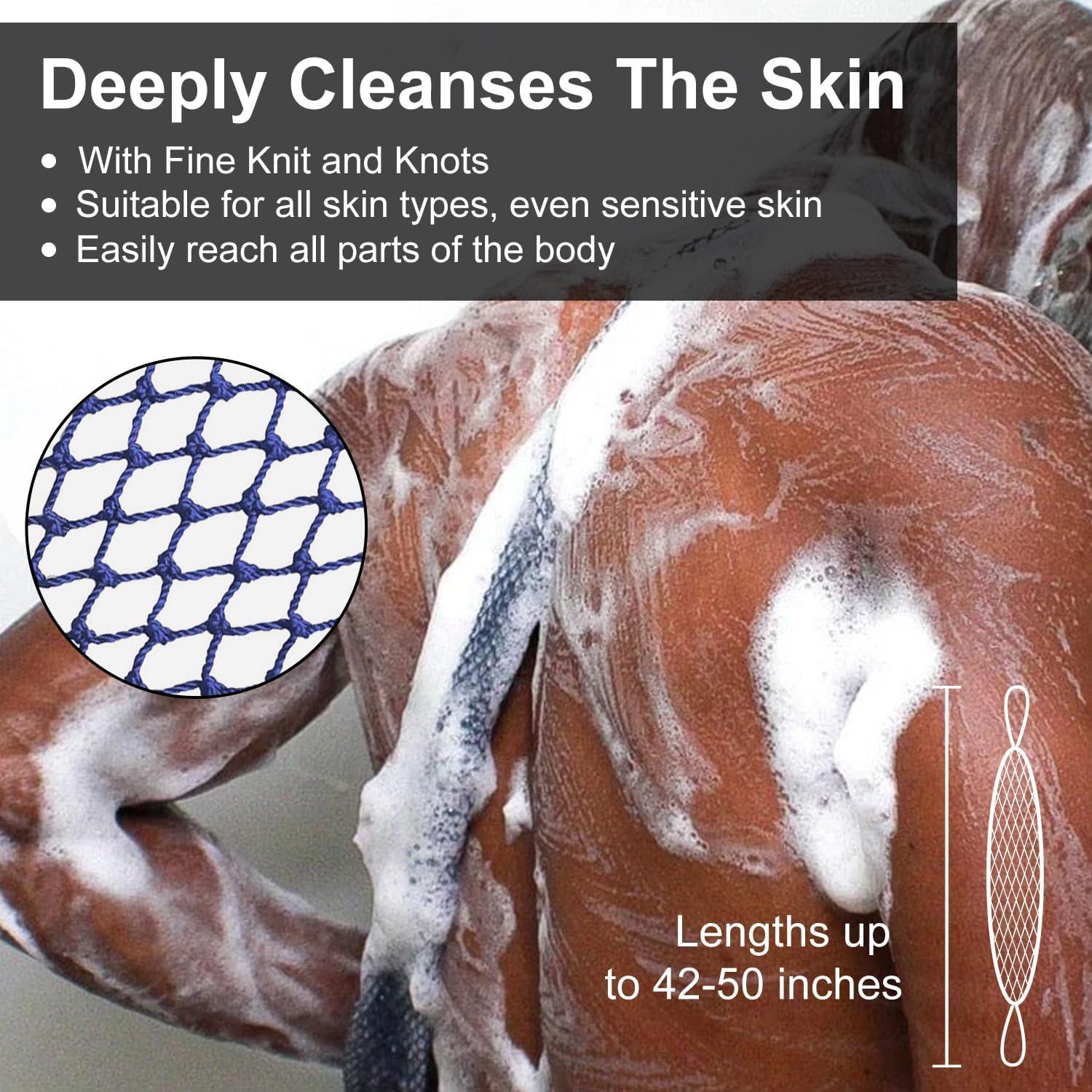 Esponja de Red Africana THURLADY Exfoliante Corporal 63.5cm Púrpura