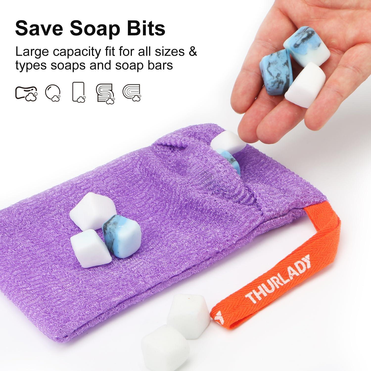 Esponja de Red Africana THURLADY Exfoliante Corporal 63.5cm Púrpura