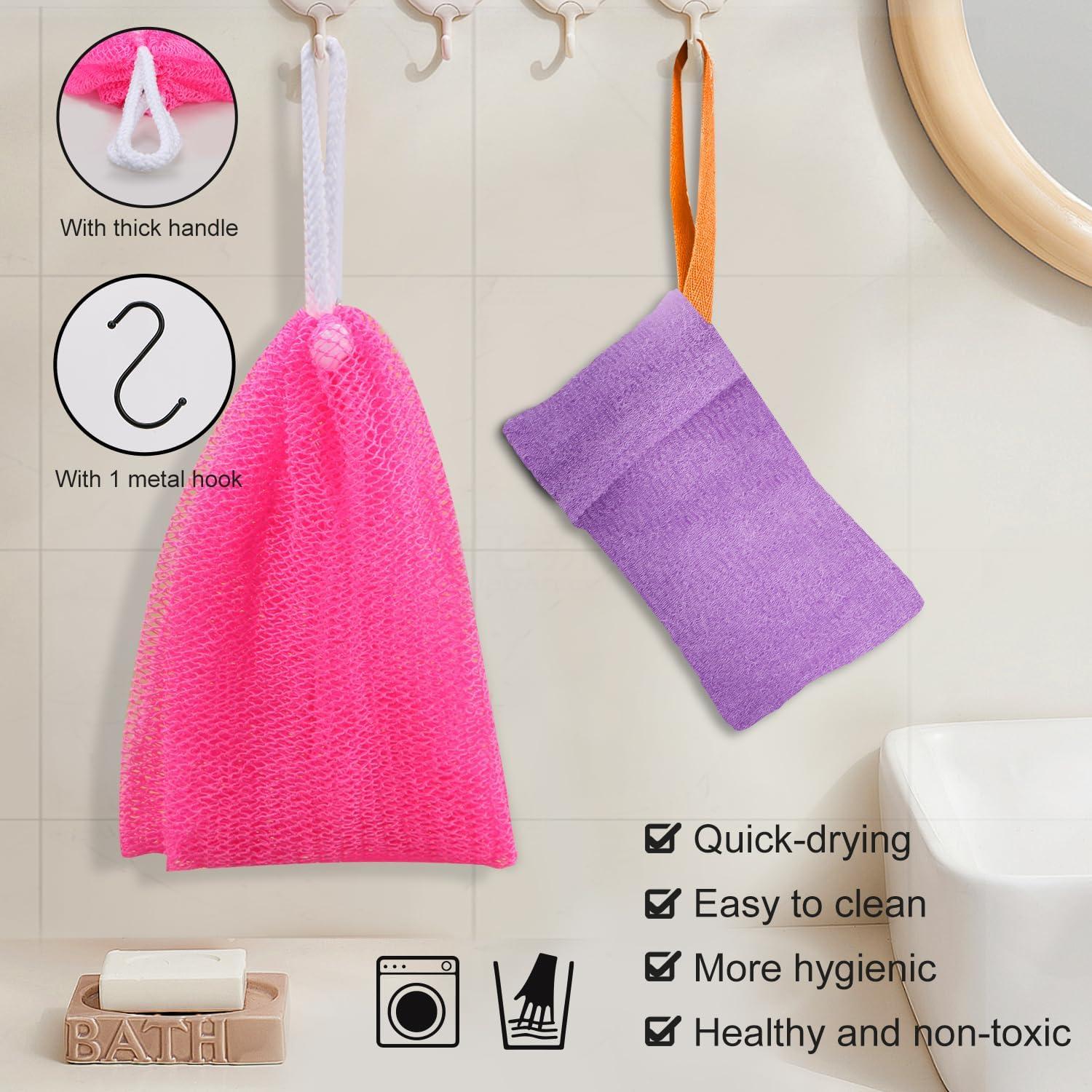 Esponja de Red Africana THURLADY Exfoliante Corporal 63.5cm Púrpura