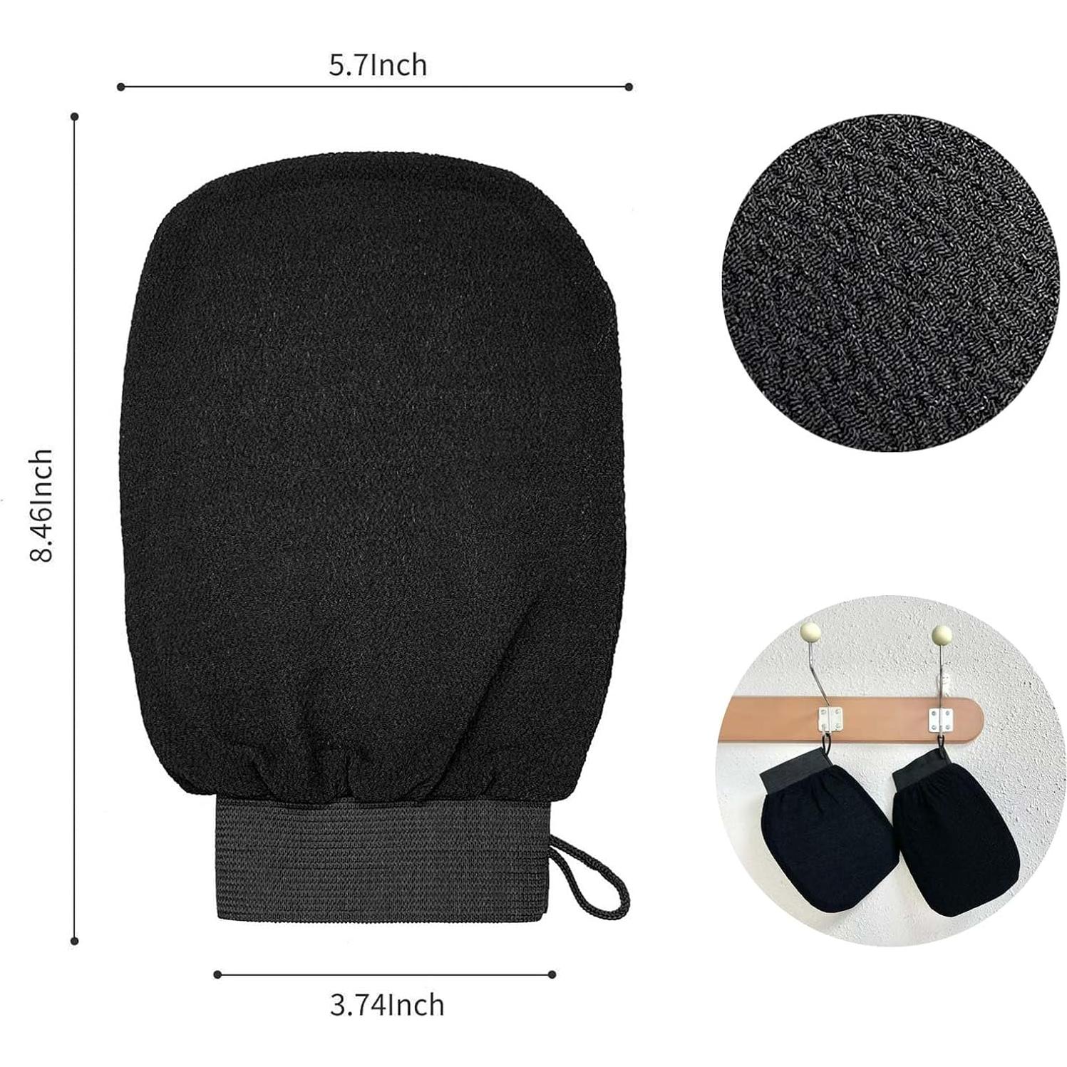 Paquete de 2 Guantes Exfoliantes WOBEVB 100% Viscosa 22x15cm