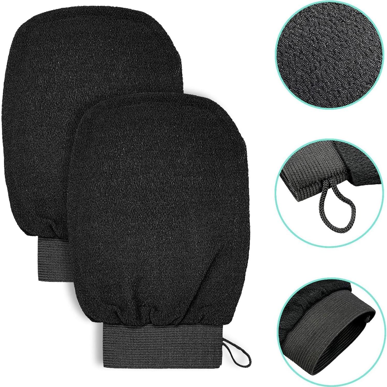 Paquete de 2 Guantes Exfoliantes WOBEVB 100% Viscosa 22x15cm